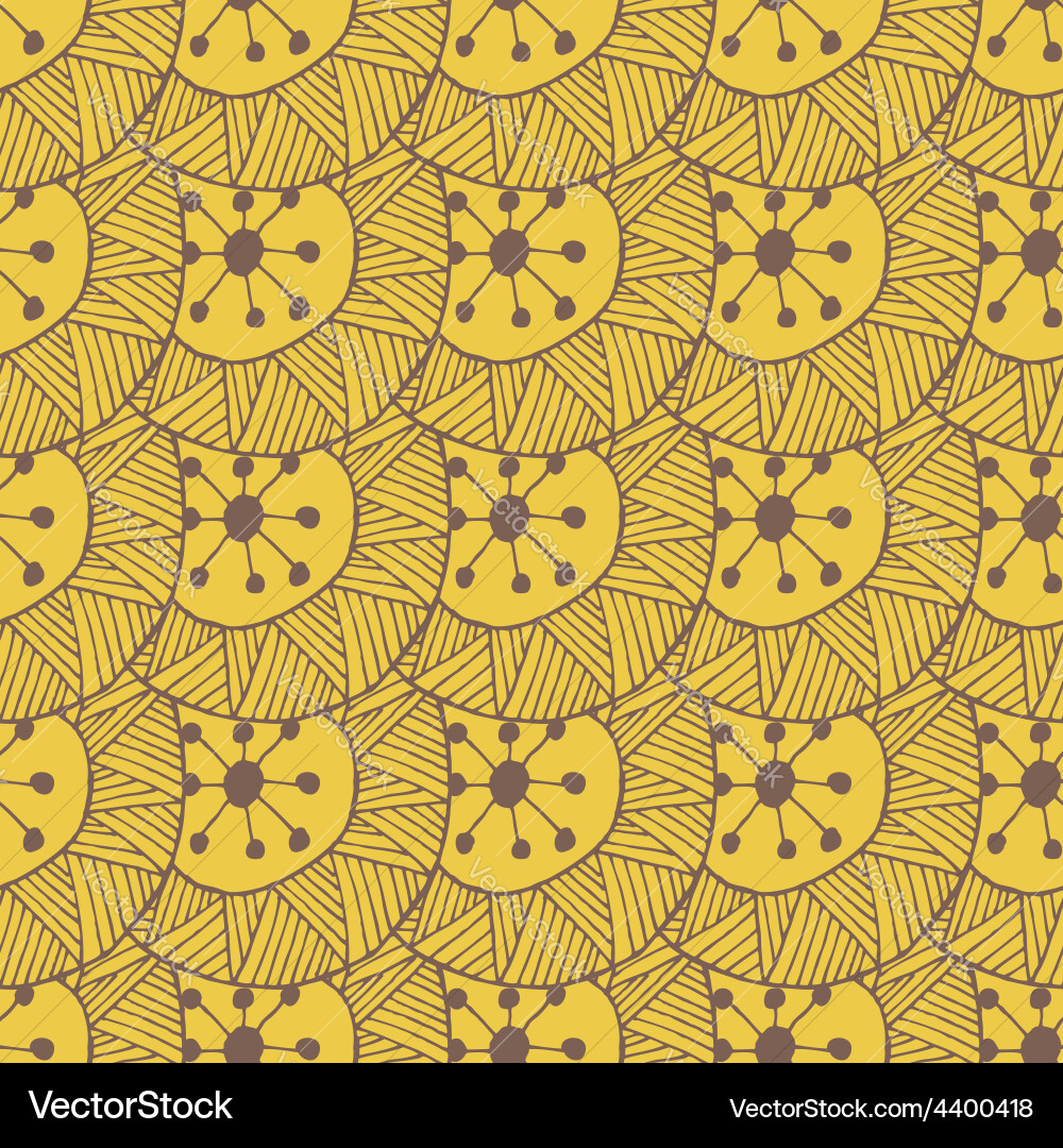 Hand drawn seamless pattern with triangle line vector image