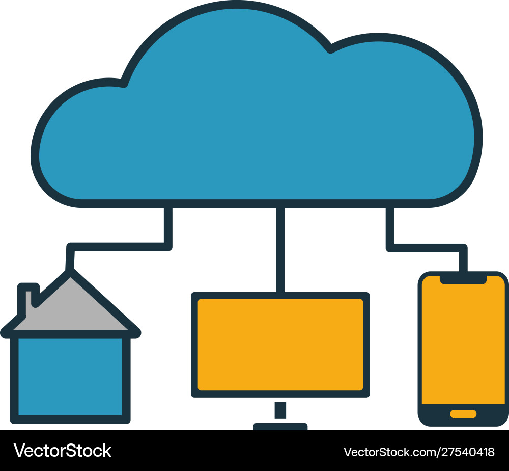 Internet of things icon set four elements Internet of things icon set four elements vector image