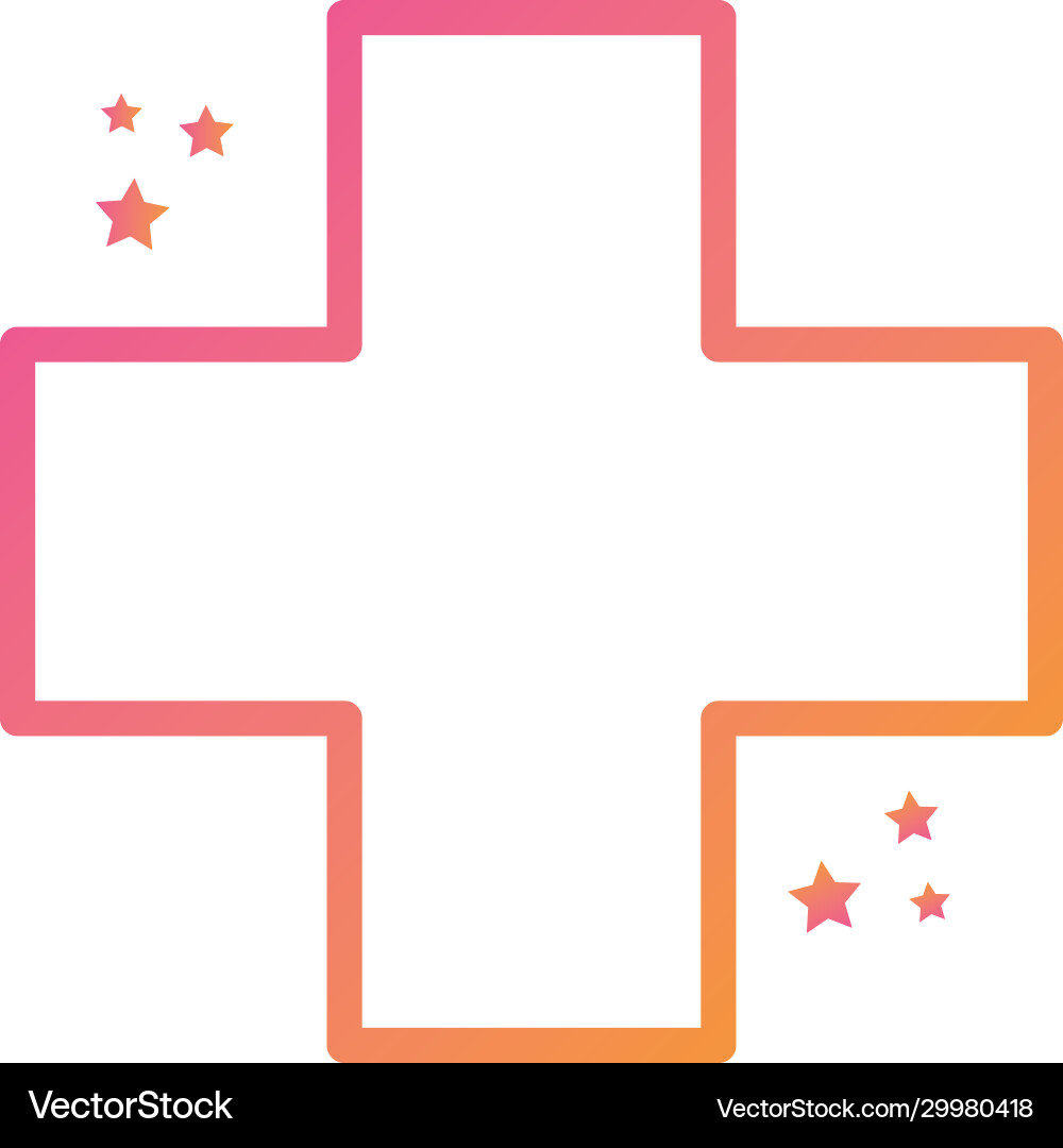 Isolated cross gradient style icon design Vector Image