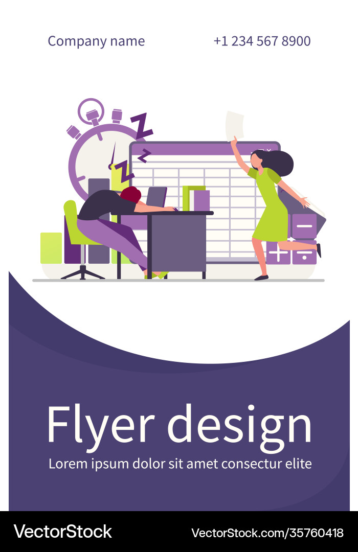 Lazy office worker Vector Image