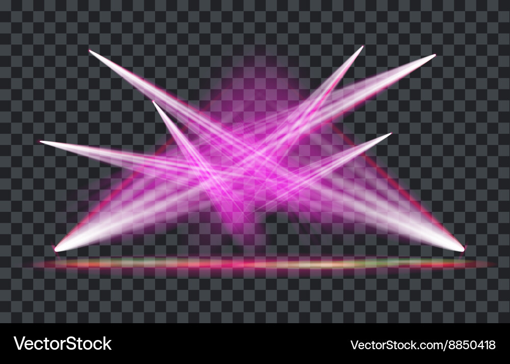 Light effect spotlight with transparent background Vector Image