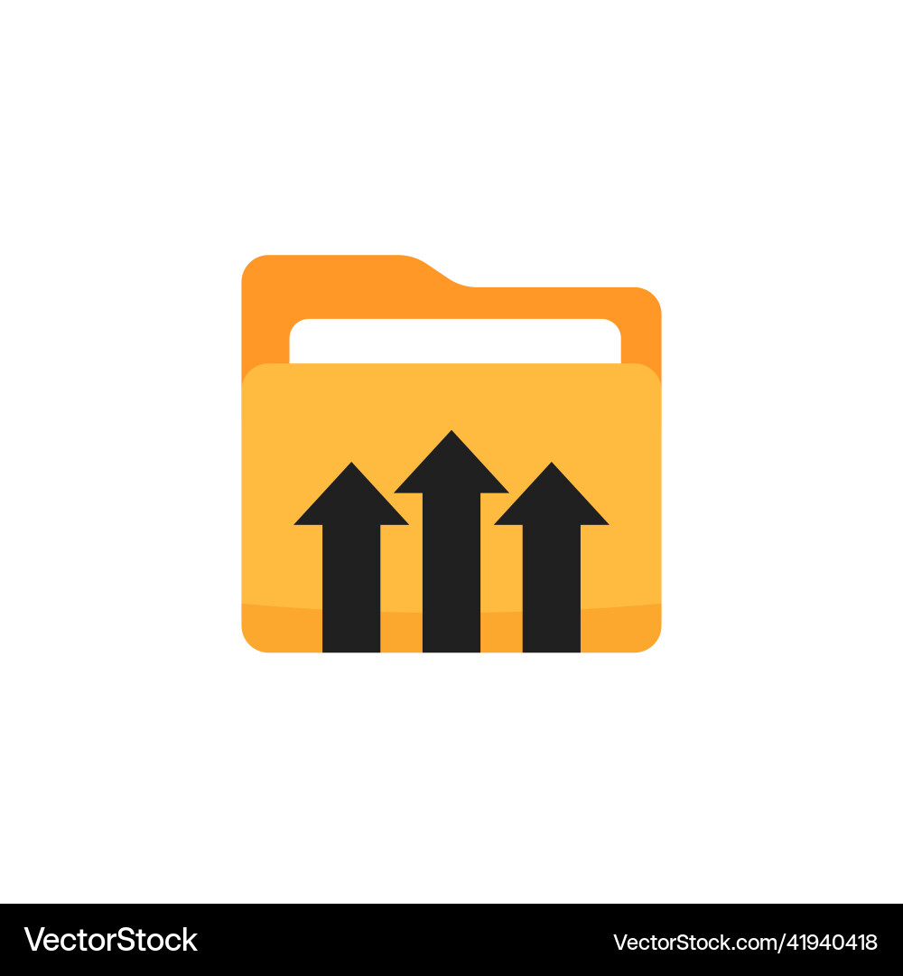Move to folder icon flat vector image