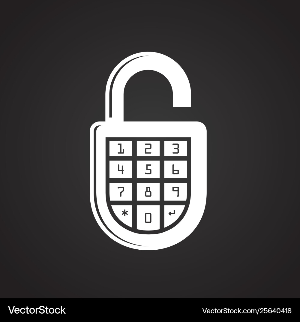 Password related icon on background for graphic Password related icon on background for graphic vector image
