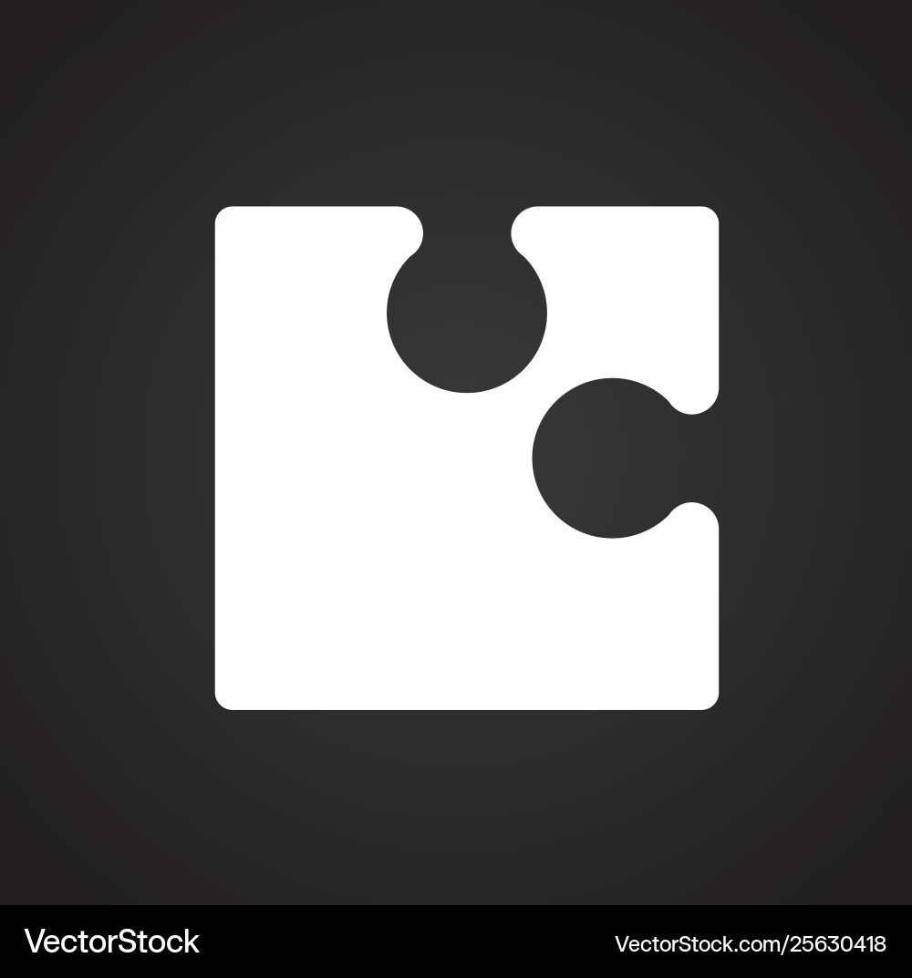 Puzzle icon on background for graphic and web Puzzle icon on background for graphic and web vector image