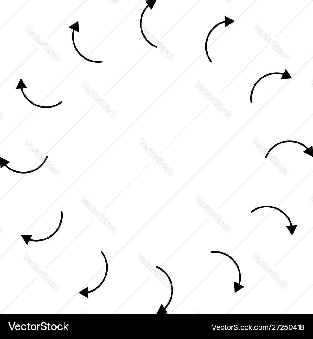 Radial circular arrows pointing from center Vector Image