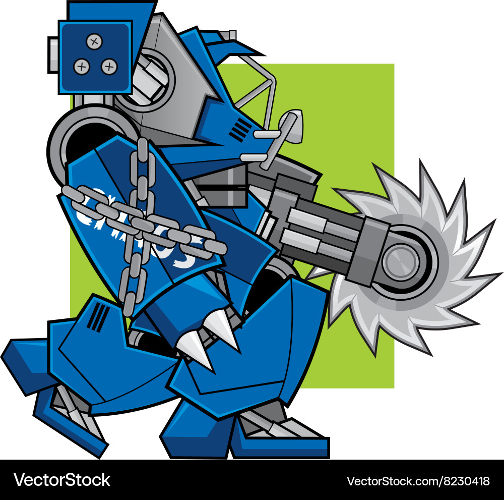 Razor machine robot vector image
