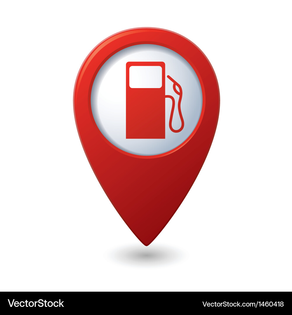Red Gas Pointer Icon vector image