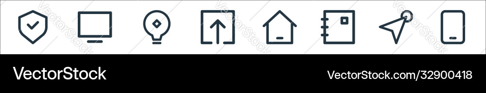 User interface line icons linear set quality User interface line icons linear set quality vector image