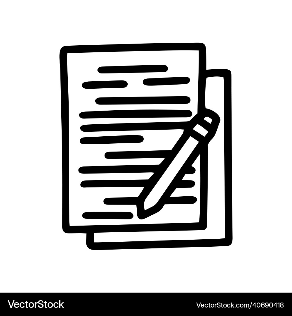 Web documents line doodle simple icon Web documents line doodle simple icon Vector Image