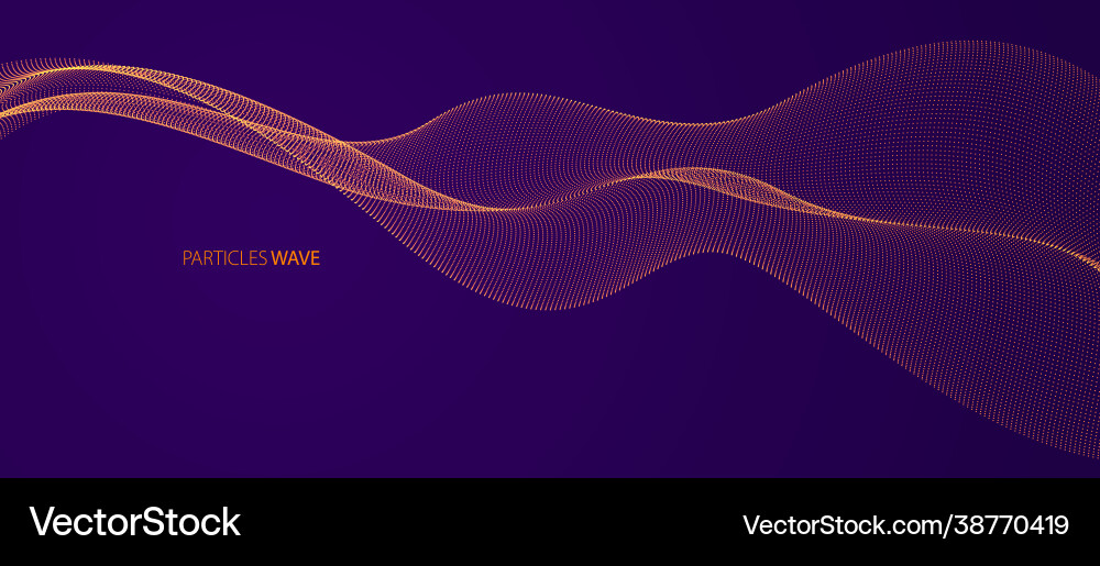 3d particles mesh array sound wave flowing over 3d particles mesh array sound wave flowing over vector image