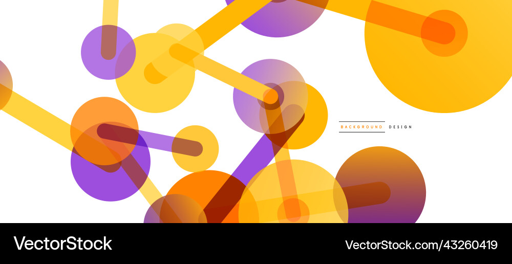 Abstract background round dots connected by lines Vector Image