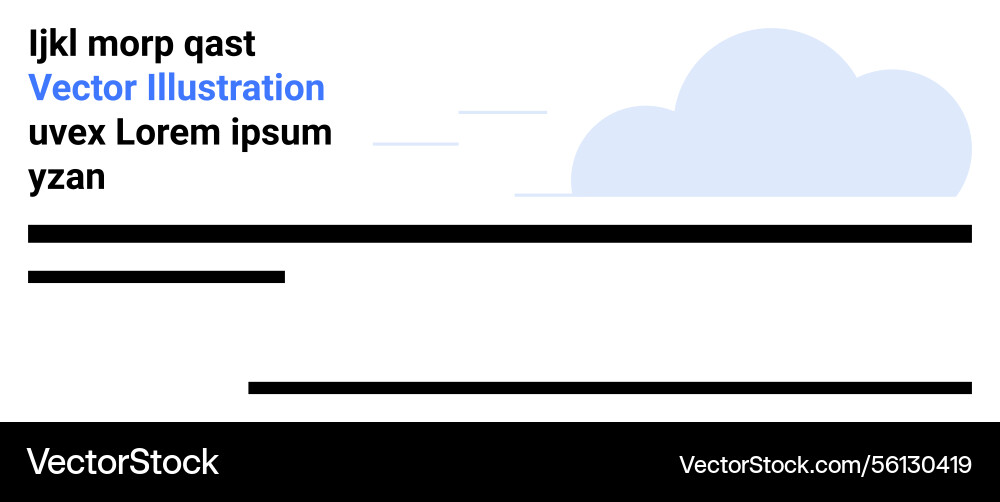 Abstract cloud banner with text and lines Abstract cloud banner with text and lines vector image