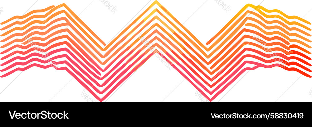 Abstract zigzag waves dynamic pattern design Vector Image