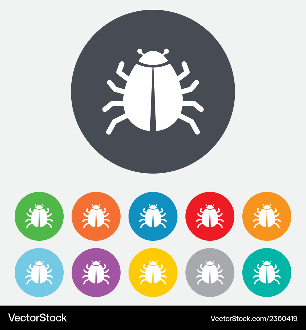 Bug sign icon virus symbol software error Vector Image