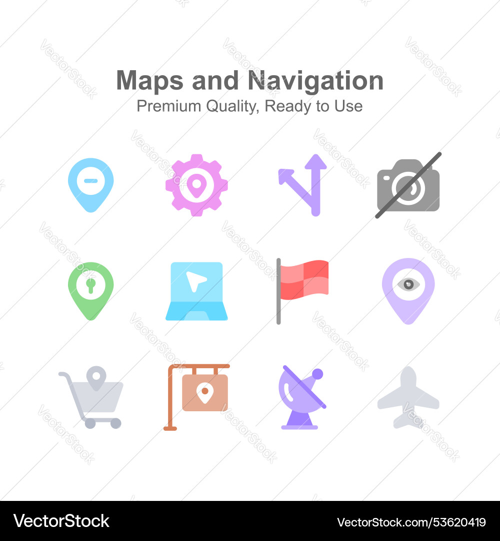 Check this premium quality maps and navigation vector image