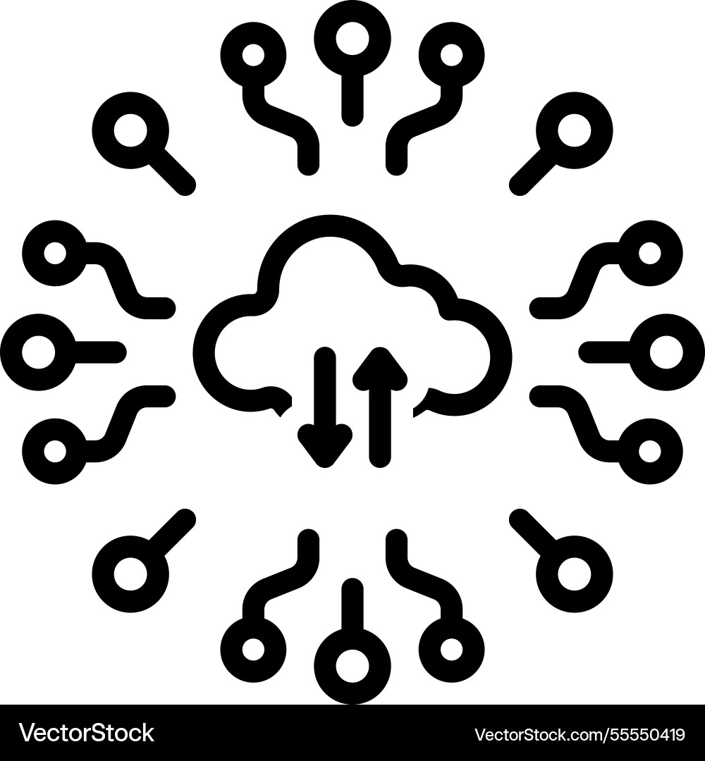 Cloud computing Vector Image
