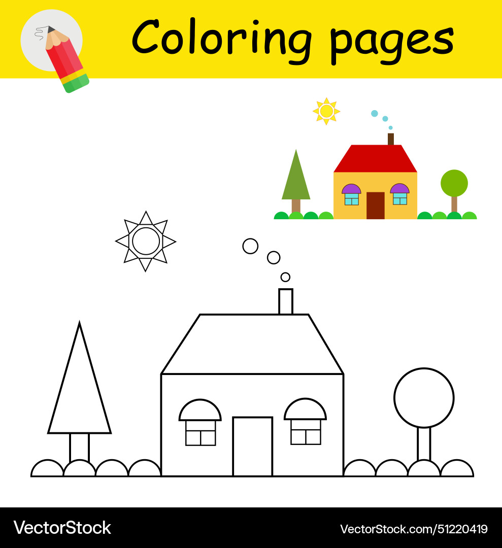 Coloring book for children education Coloring book for children education vector image