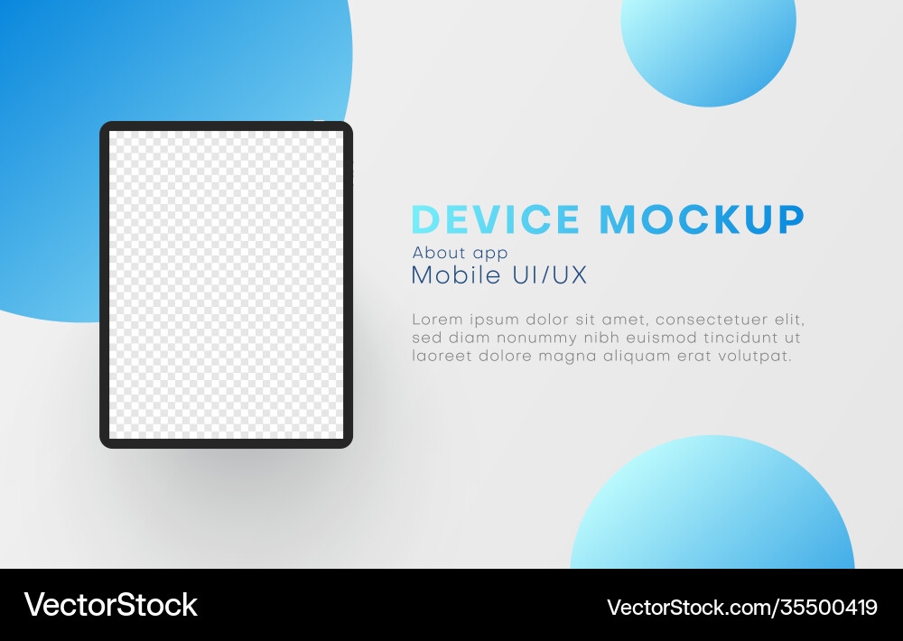 Computer tablet with empty screen display Computer tablet with empty screen display vector image