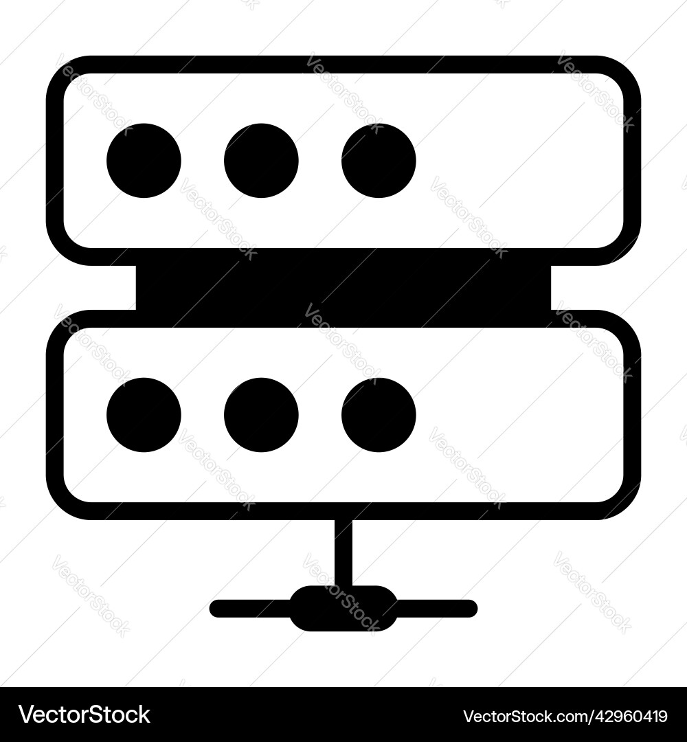 Database finance related line icon editable Vector Image