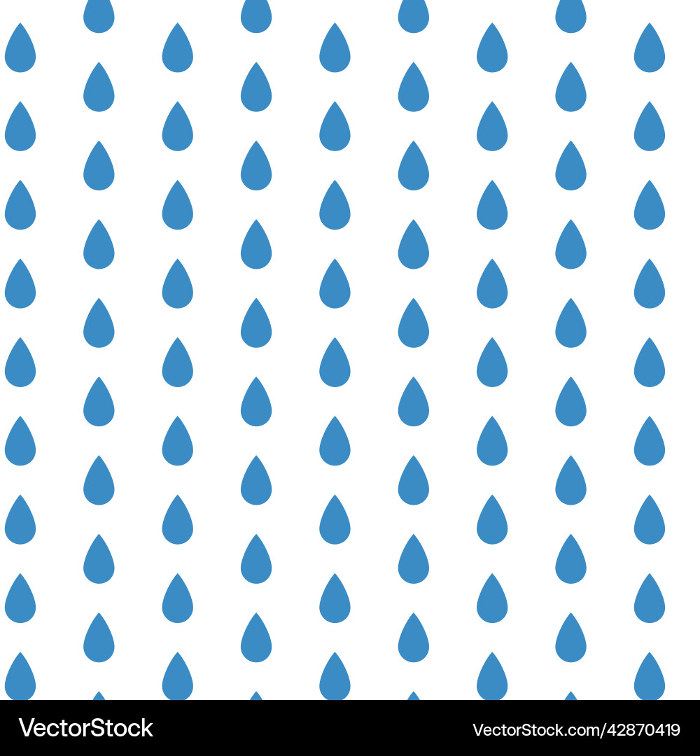 Flat drop seamless pattern rain background Flat drop seamless pattern rain background Vector Image