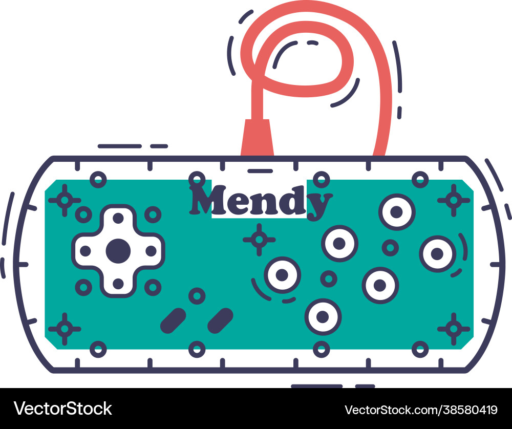 Game console with buttons video controller Game console with buttons video controller vector image