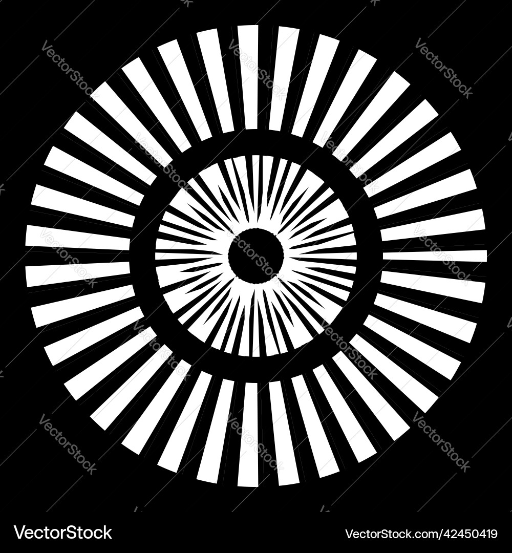 Geometric circle element with dashed lines radial Geometric circle element with dashed lines radial vector image