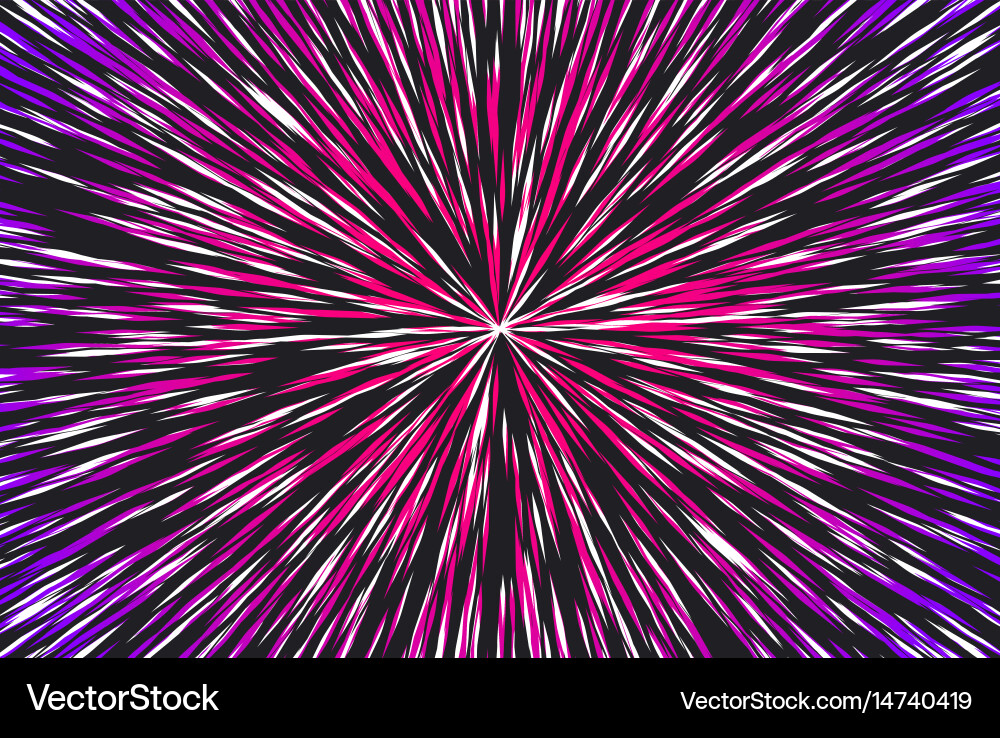 Hyper Speed Warp Explosion Vector Image