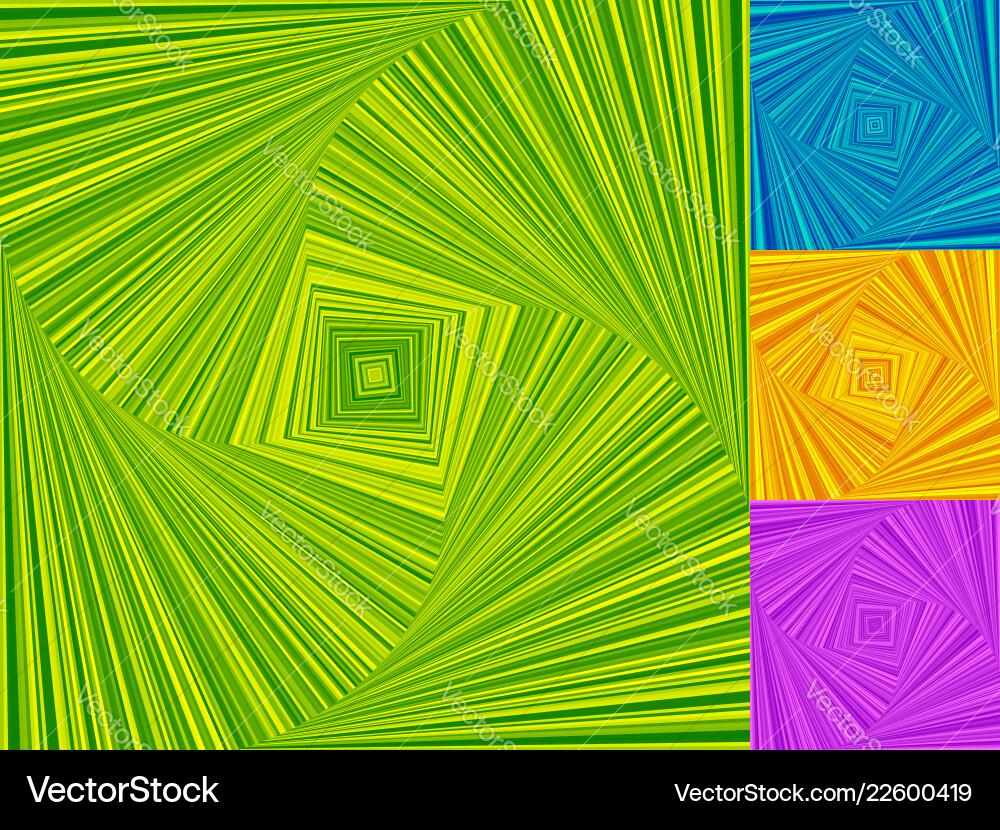 Irregular spirals made of squares rotating Irregular spirals made of squares rotating vector image