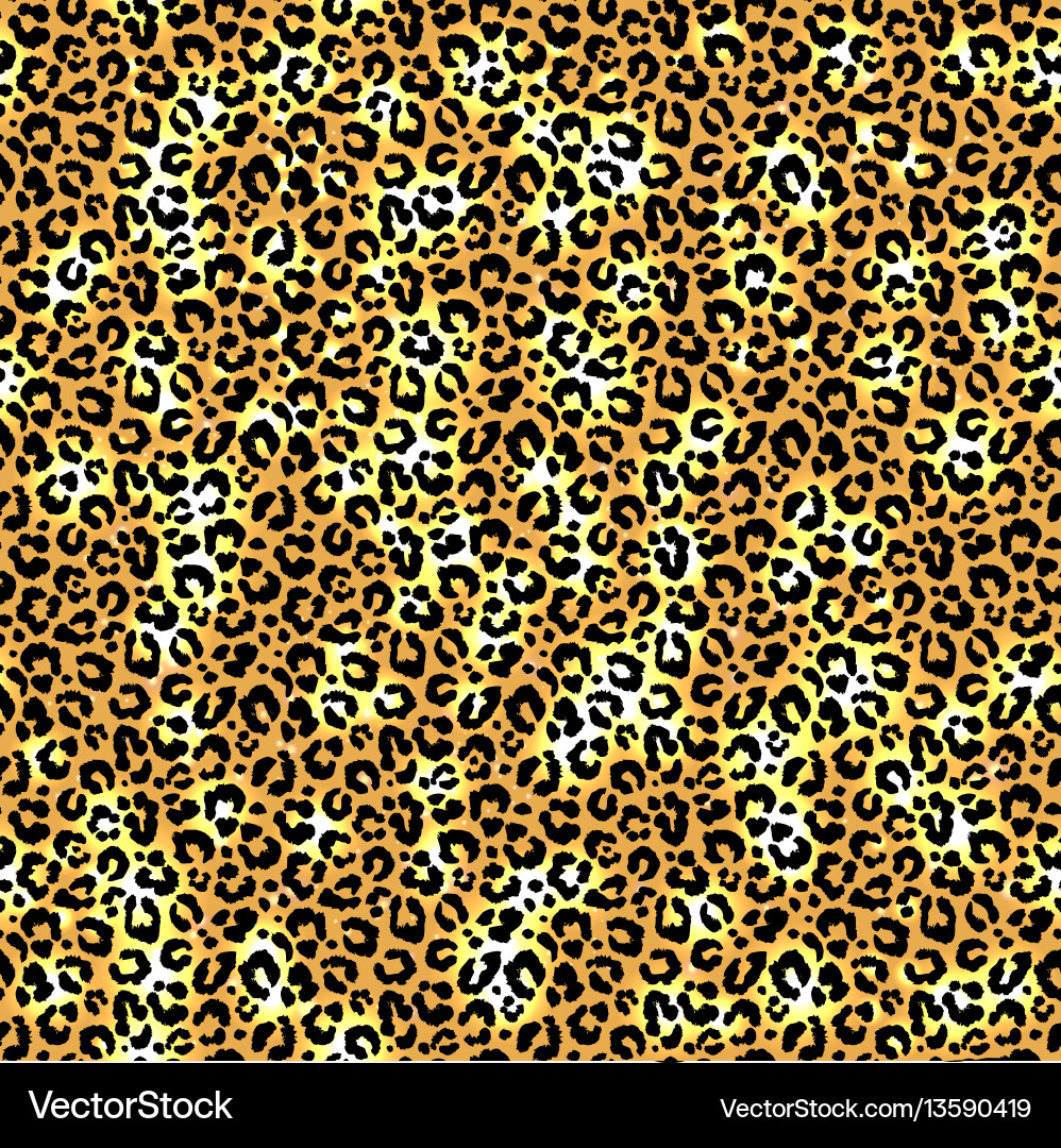 Leopard Print Seamless Pattern vector image