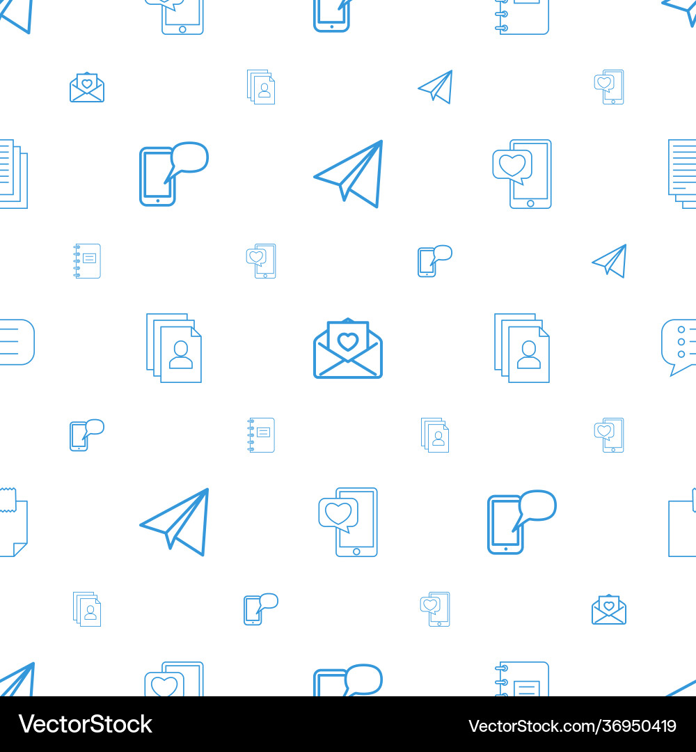 Message icons pattern seamless white background Vector Image