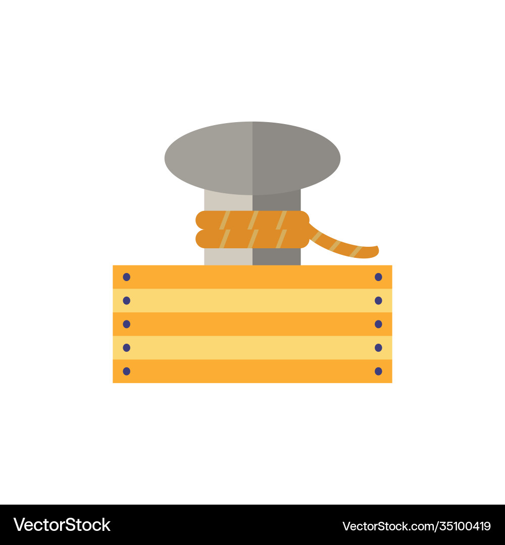 Mooring icon simple element from port collection vector image