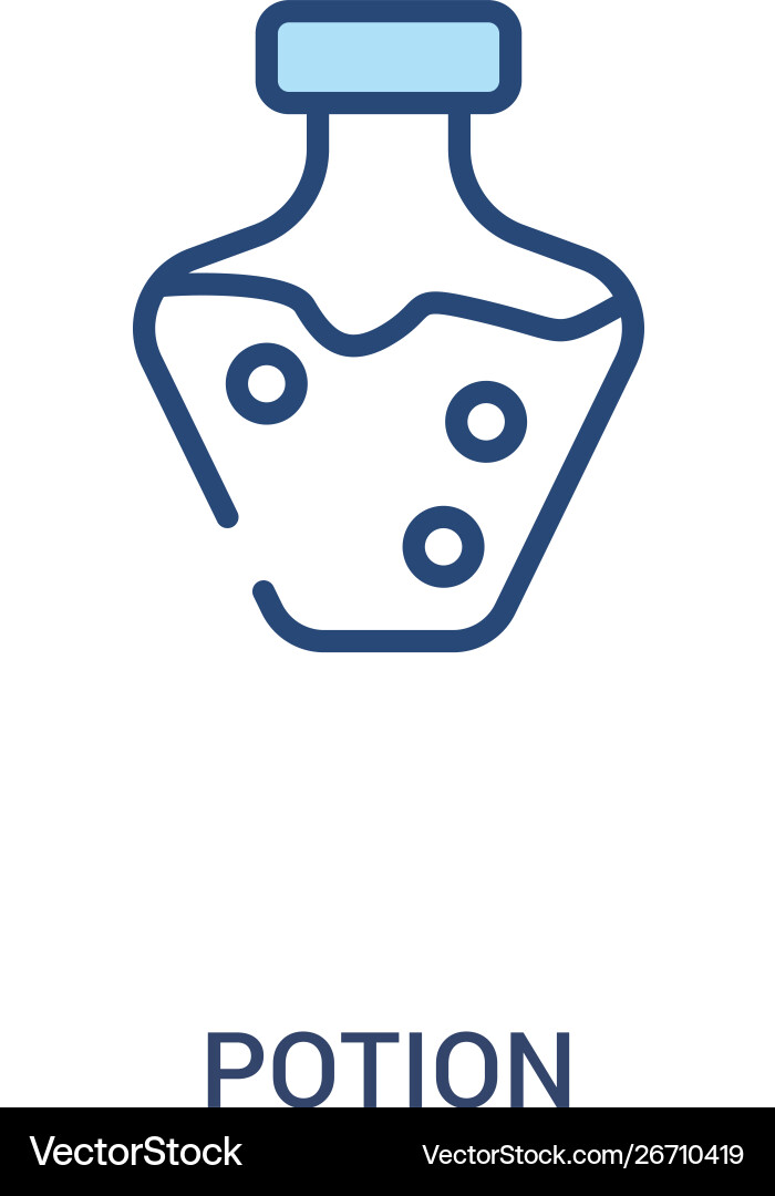 Potion concept 2 colored icon simple line element vector image