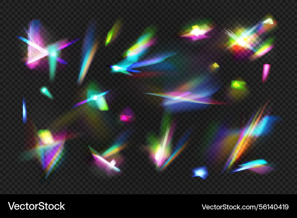 Prism light refraction rainbow rays crystal leak Prism light refraction rainbow rays crystal leak vector image