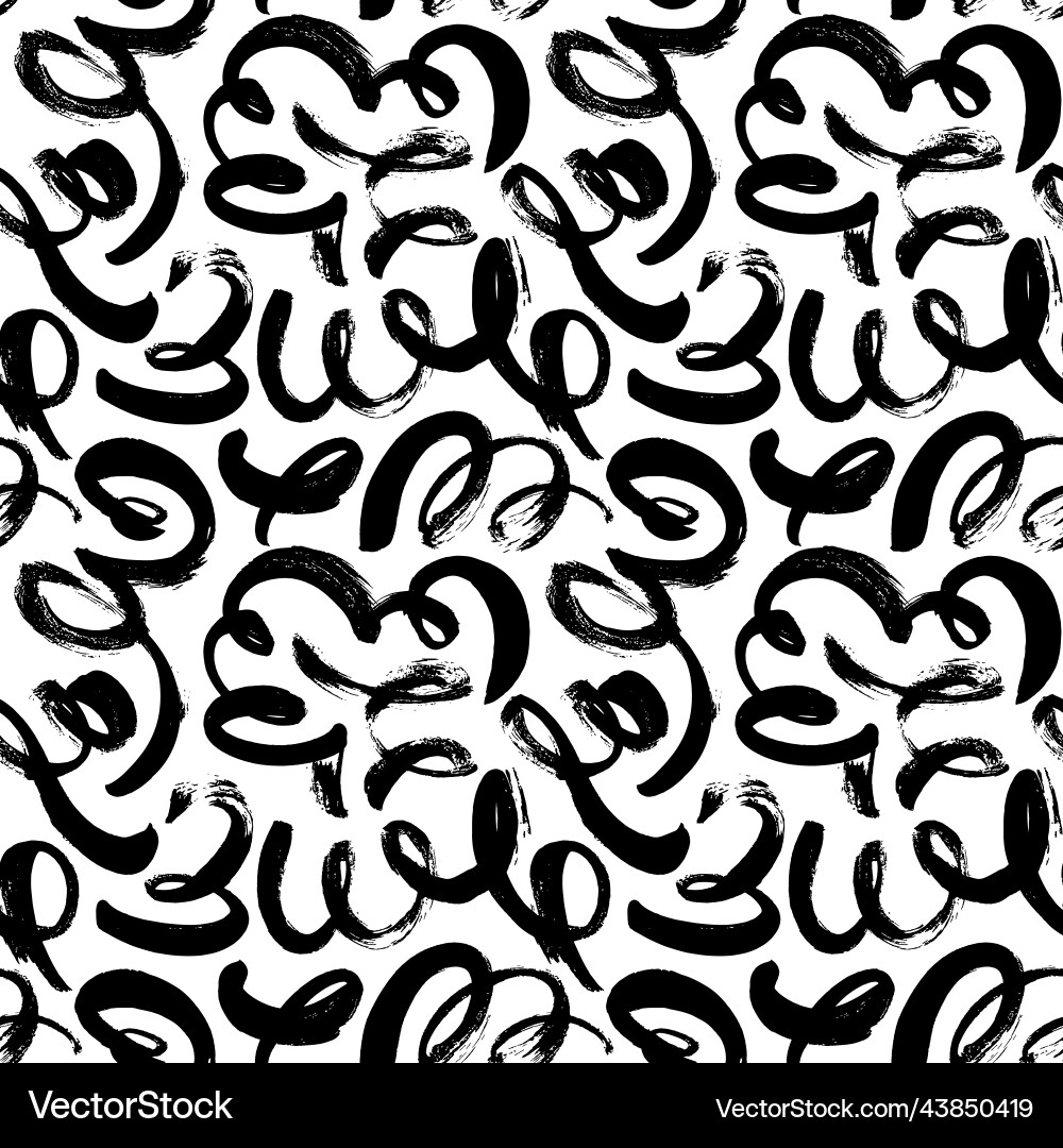 Seamless pattern with hand drawn swirled lines Seamless pattern with hand drawn swirled lines Vector Image