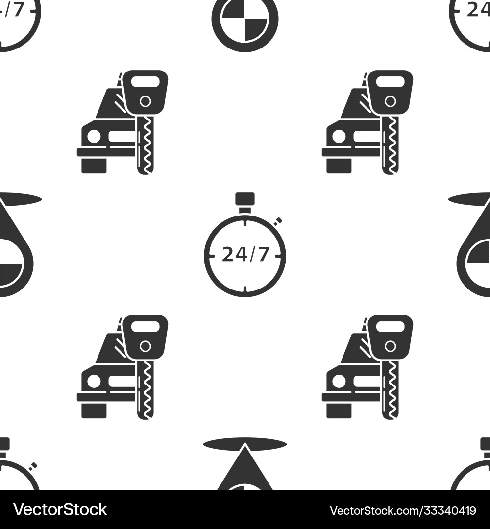 Set map pointer with taxi stopwatch 24 hours Set map pointer with taxi stopwatch 24 hours vector image