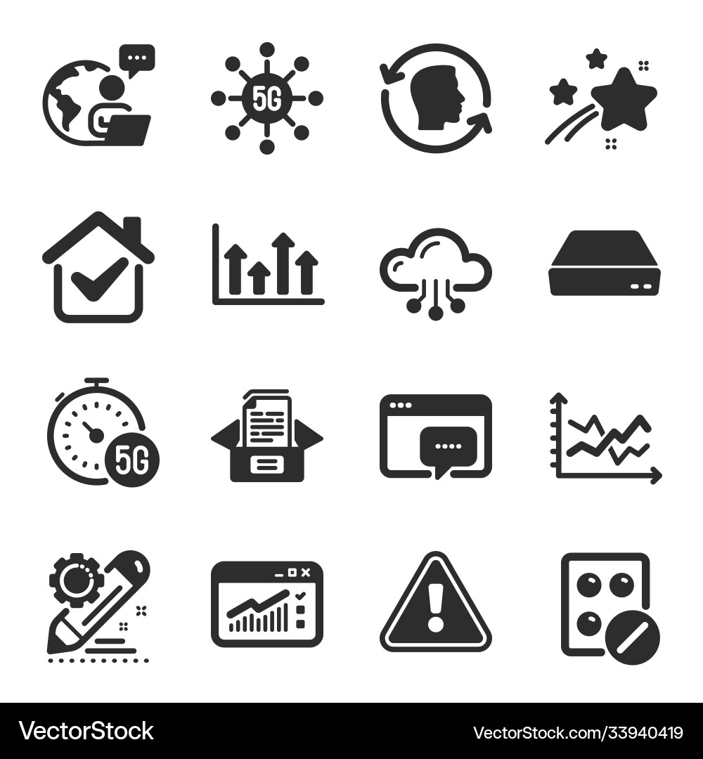 Set science icons such as cloud computing Set science icons such as cloud computing vector image