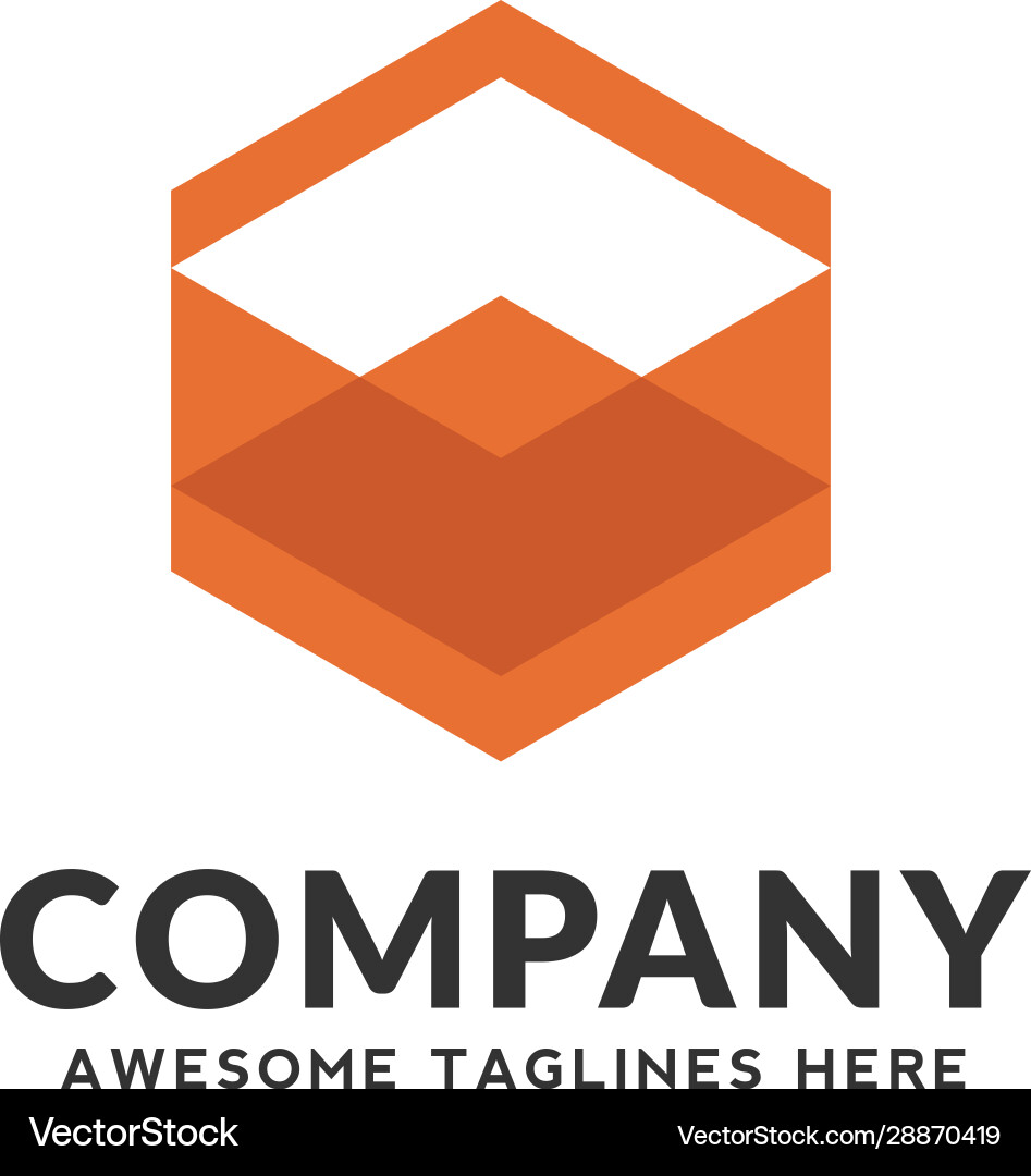 Simple 3d box for softwareapp it logo design Simple 3d box for softwareapp it logo design vector image
