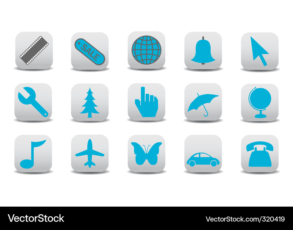 Web icons Vector Image