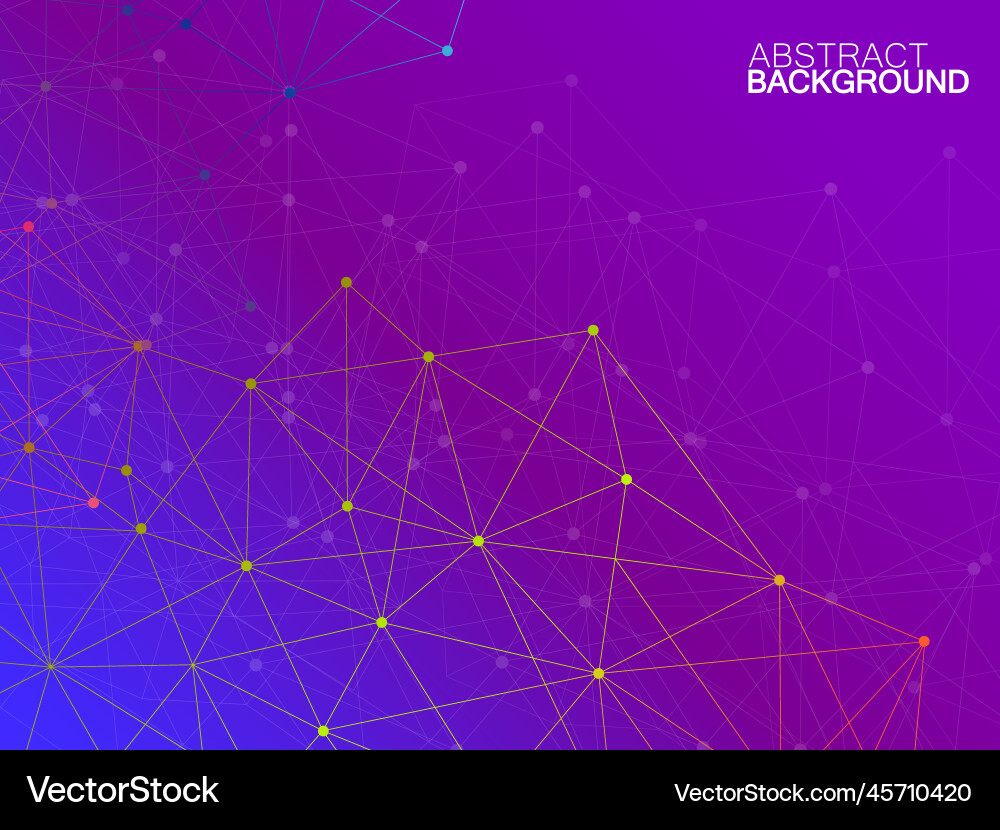 Abstract geometric background with connecting dots Vector Image