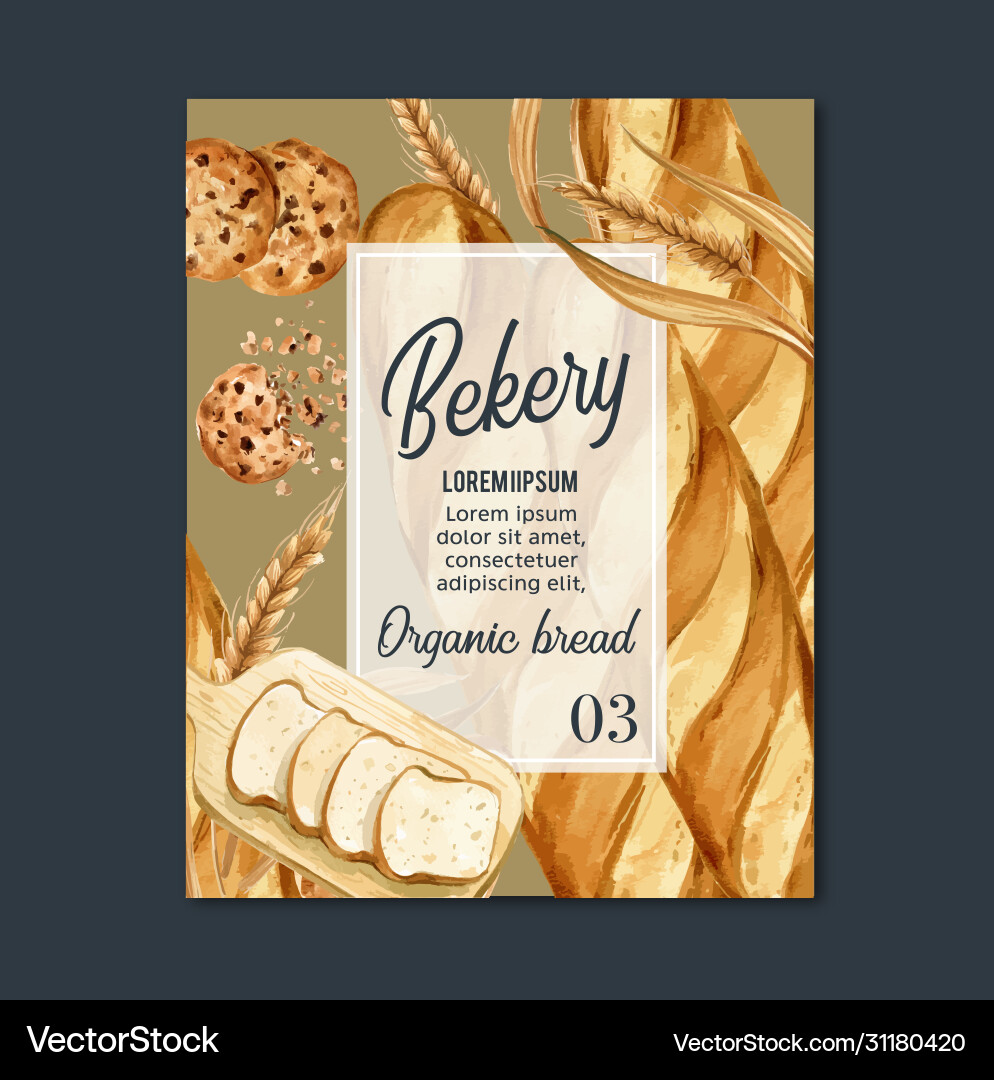 Bäckerei Poster Vorlage Brot und Brötchen Sammlung Bäckerei Poster Vorlage Brot und Brötchen Sammlung vektorbild