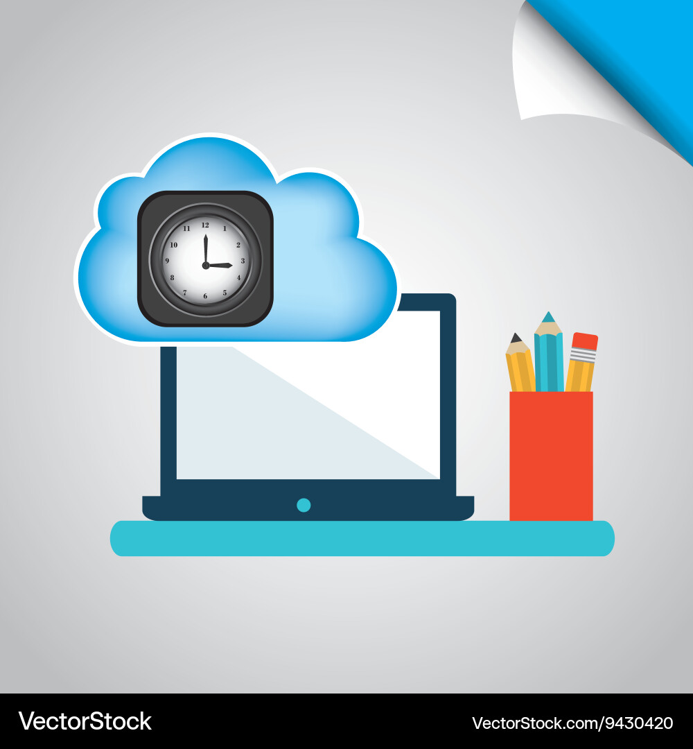 Cloud computing design vector image