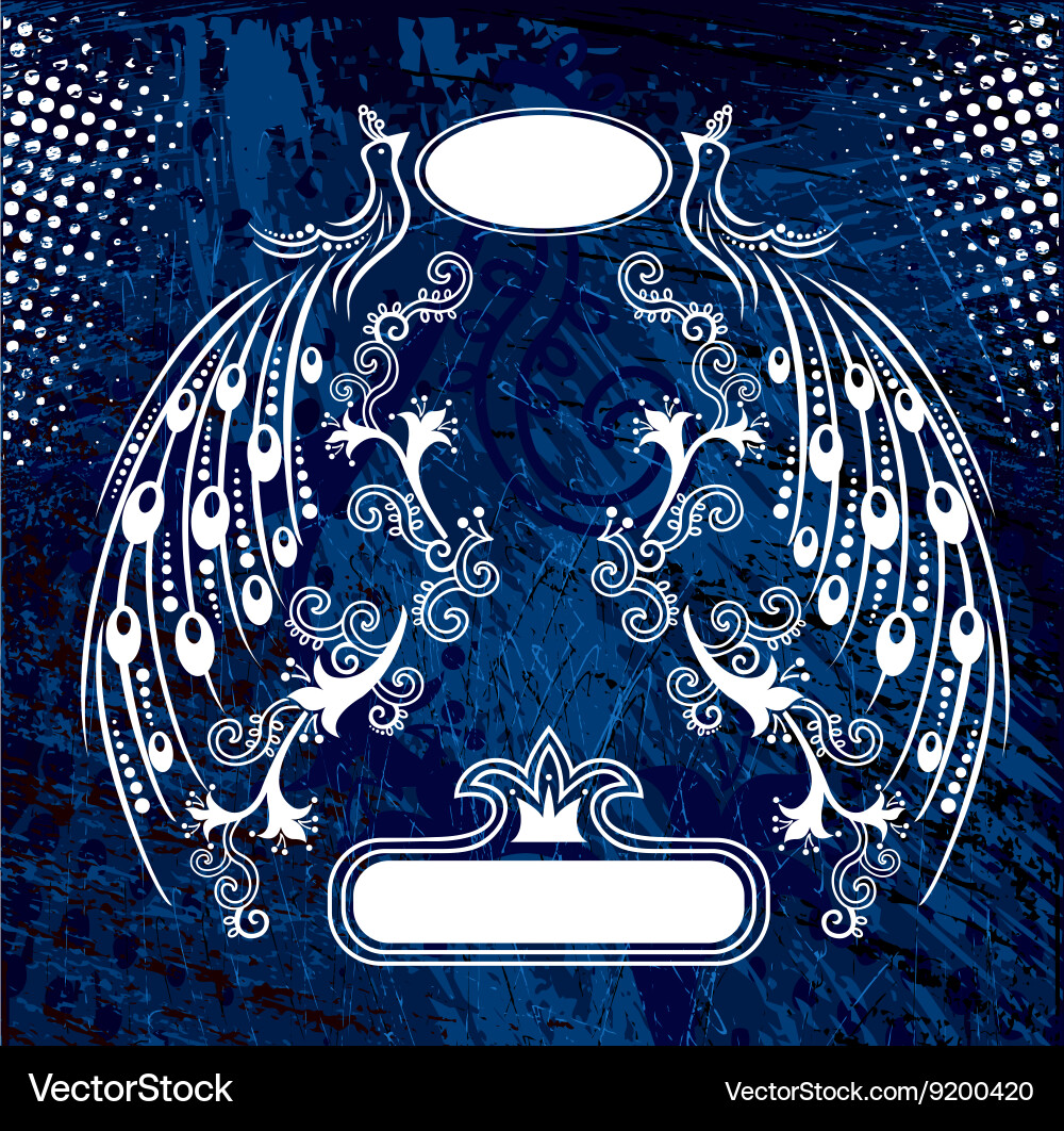 Decorative frame with pattern vector image