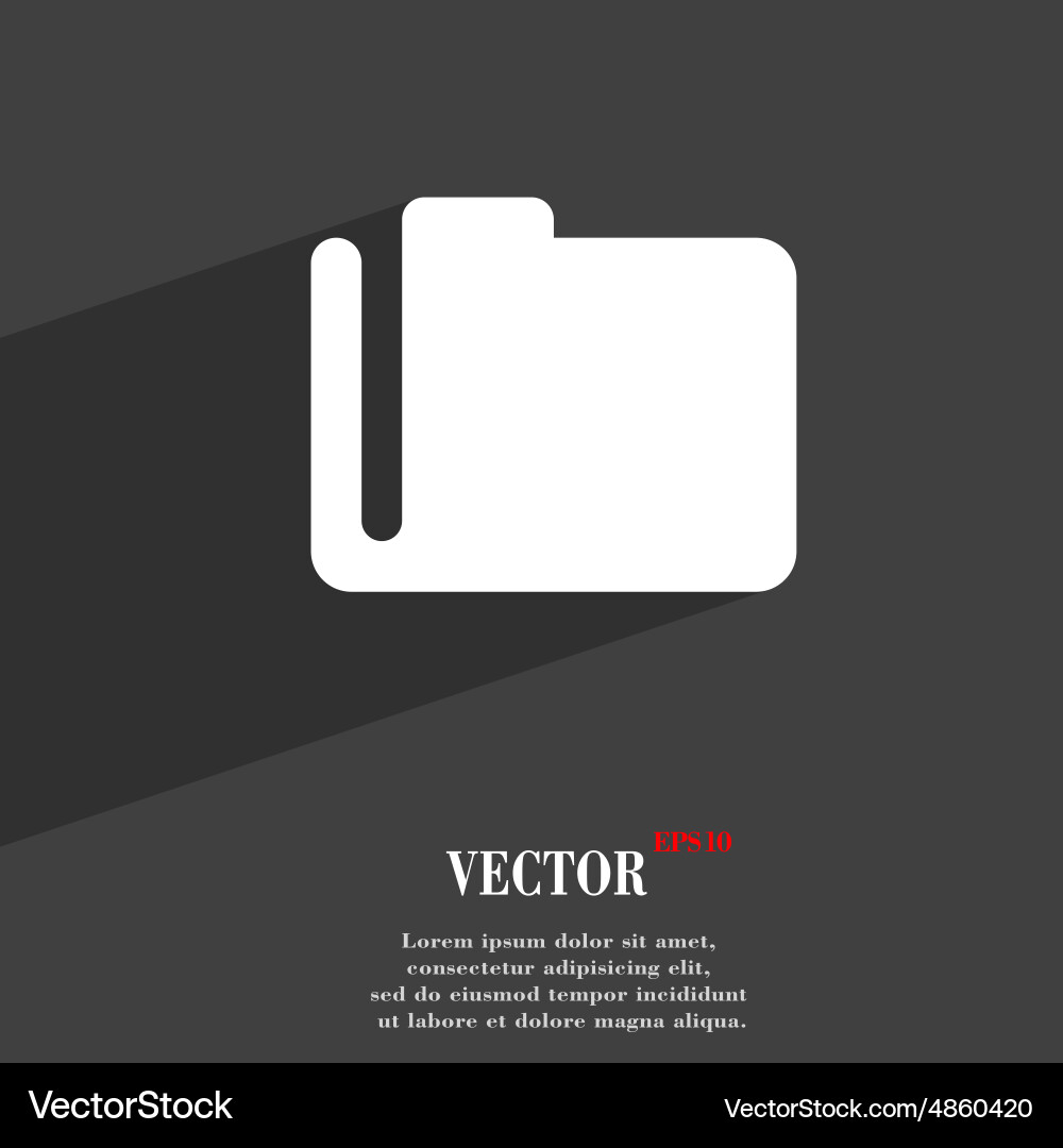 Document folder icon symbol flat modern web design vector image