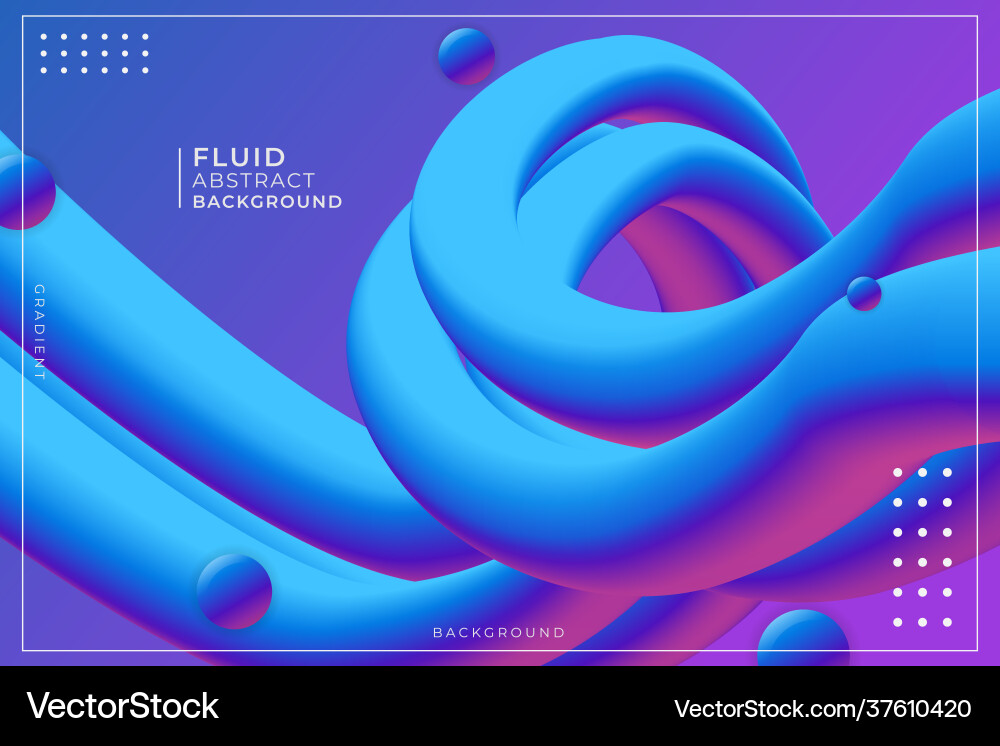 Dynamic realistic abstract fluid gradient blue Vector Image