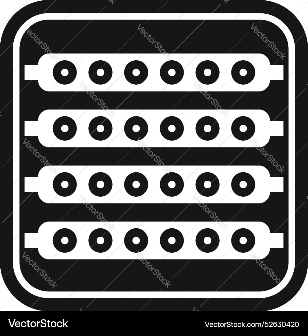 Electronic circuit board with rows of round Electronic circuit board with rows of round vector image