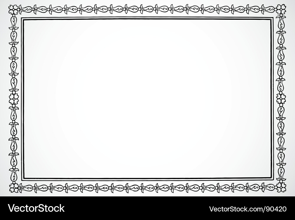 Elegant Floral Frame Vector Image