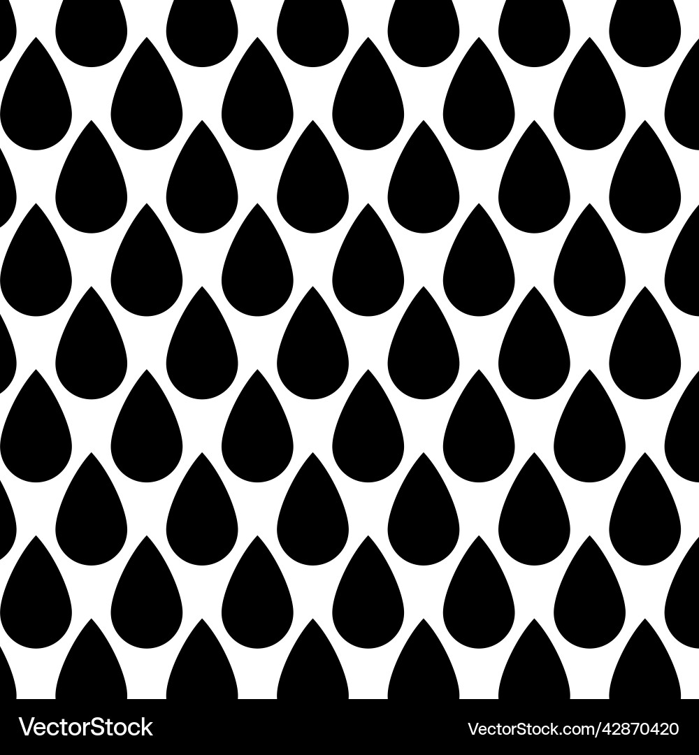 Flat drop seamless pattern rain background Vector Image