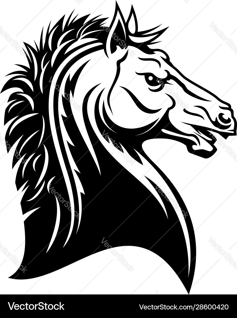 Heraldic imperial horse head isolated emblem Vector Image