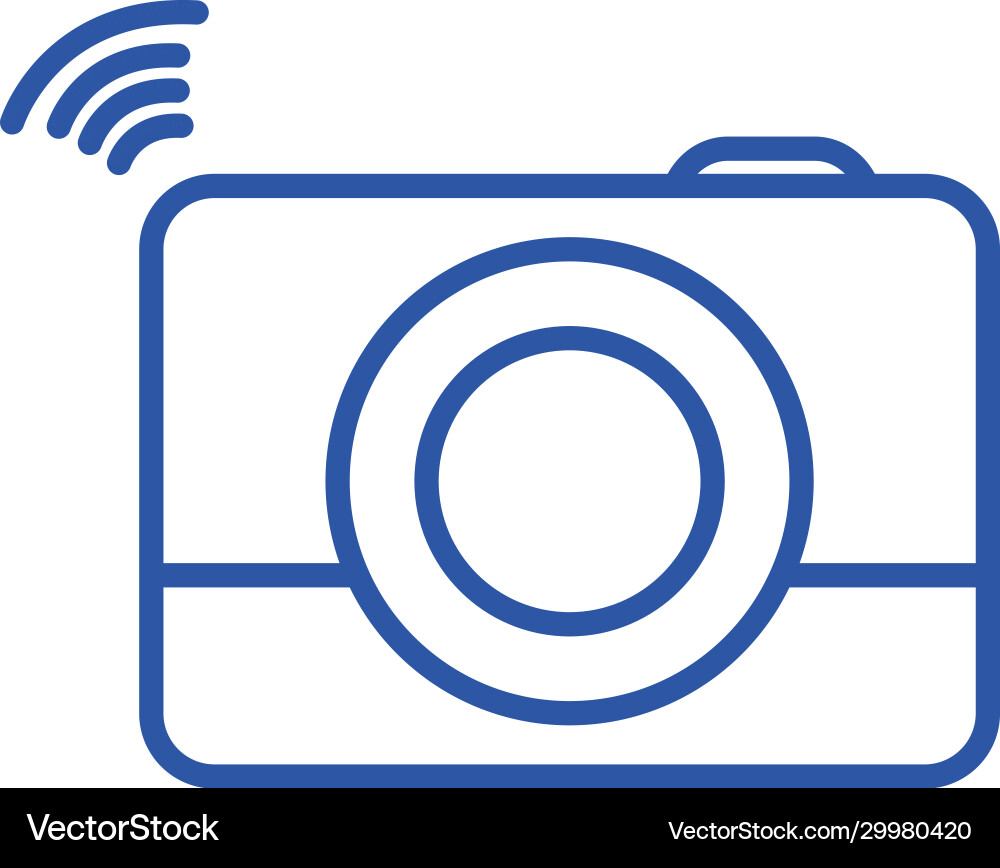 Isolated camera line style icon design Vector Image