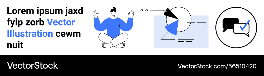 Meditation pose with abstract graphs Meditation pose with abstract graphs vector image